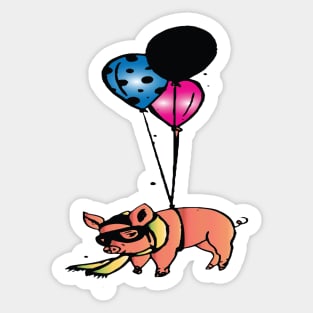 flying piggy Sticker